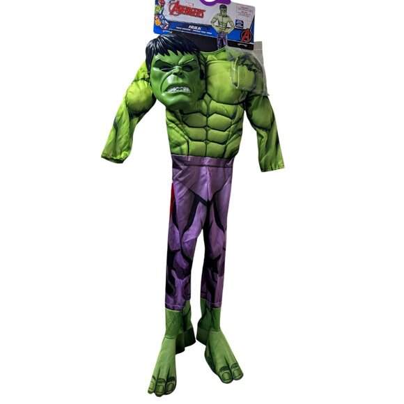 Rubie's Incredible Hulk Avengers Deluxe Halloween Costume Kids Size Small (4-6) - Picture 1 of 4